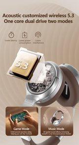 Silver VJE901 Wireless Bluetooth Over-Ear Headphones with Active Noise Cancelling - Top-Down View