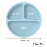 Yellow 1183# Silicone Baby Feeding Set - Suction Plate, Bib, Cup & Utensils | BPA-Free Baby Tableware - Side View