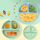 Yellow 1183# Silicone Baby Feeding Set - Suction Plate, Bib, Cup & Utensils | BPA-Free Baby Tableware - 45-Degree Angle