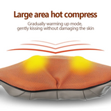 Blue Portable Kneading Neck and Shoulder Massager with Heat - Four-Button Design, USB Charging