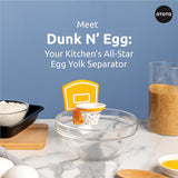 Dunk N’ Egg - Fun and Innovative Basketball-Themed Egg Yolk Separator for Your Kitchen - Front View