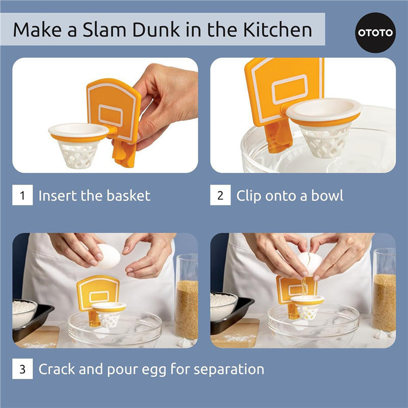 Dunk N??Egg - Fun and Innovative Basketball-Themed Egg Yolk Separator for Your Kitchen