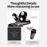 Black High-Powered Portable Blender - Large-Capacity, Ice-Crushing On-the-Go Juicer - Side View