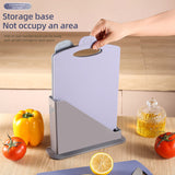 Double-Sided Antibacterial Kitchen Chopping Board Set with Non-Slip Base and Food-Specific Tabs - 3-Piece Set - Top-Down View