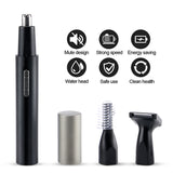 PRITECH TN-266 Multi-Functional Electric Hair Trimmer Kit - USB Rechargeable Grooming Set for Nose, Eyebrow, Beard, and Body Hair - Front View