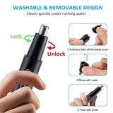 PRITECH TN-266 Multi-Functional Electric Hair Trimmer Kit - USB Rechargeable Grooming Set for Nose, Eyebrow, Beard, and Body Hair - Side View