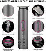 PRITECH PR-2888 Professional Hair Clipper Kit - USB Rechargeable, 600mAh Battery, IPX6 Waterproof Grooming Set - Front View