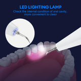 3-Speed Ultrasonic Electric Dental Cleaner with LED Light and Type-C Charging - Professional Plaque Remover Kit - Front View