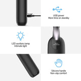 Rechargeable Electric Dental Scaler with LED Display and Cleaning Kit - 250mAh Battery, Home-Use Plaque Remover - Top-Down View