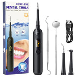 Rechargeable Electric Dental Scaler with LED Display and Cleaning Kit - 250mAh Battery, Home-Use Plaque Remover - 45-Degree Angle