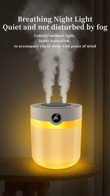 2000ML Large Capacity Humidifier with LED Display - Silent Cool Mist Air Humidifier for Home and Office - 45-Degree Angle