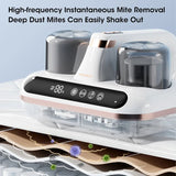 Green With humidity display Wireless Dust Mite Vacuum Cleaner with UV Sterilization and 10000Pa Suction - Model HK-518 - Front View