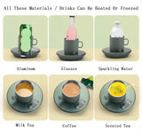 Pink Multifunctional Cooling and Heating Cup with Mug - 10W Rapid Temperature Adjustment - Side View