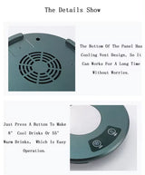 Pink Multifunctional Cooling and Heating Cup with Mug - 10W Rapid Temperature Adjustment - Top-Down View