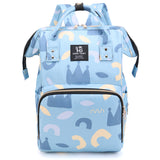 Large Capacity Multi-Functional Baby Diaper Backpack - Stylish and Travel-Friendly Mummy Bag Crown Blue