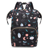 Large Capacity Multi-Functional Baby Diaper Backpack - Stylish and Travel-Friendly Mummy Bag Black
