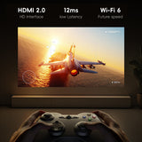 V100 Auto-Focus 4K Mini Projector (950S)with Android WiFi for Home Theater 197*91*101MM(2+8G) - Front View