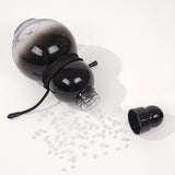 32oz Black Myth Wukong Inspired Gourd Water Plastic Yellow Bottle - Decorative Double-Layer Flask with Calligraphy and Accessories - Side View