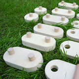 Wooden Sensory Balance Beam Set for Kids - Indoor and Outdoor Balance Training - Side View