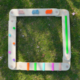 Wooden Sensory Balance Beam Set for Kids - Indoor and Outdoor Balance Training - Top-Down View