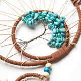 Handmade Dream Catcher with Feathers - Bohemian Wall Hanging Decorative Wind Chime - Side View