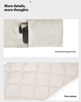 Beige Upgraded Electric Heated Scarf - 3-Level Adjustable Heating - 45-Degree Angle