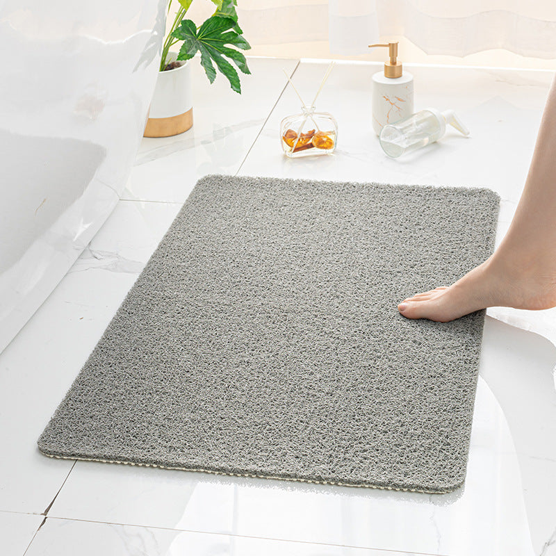 Gray Non-Slip Loofah-Style Bathroom Mat ??Quick-Dry and Soft 40*60cm