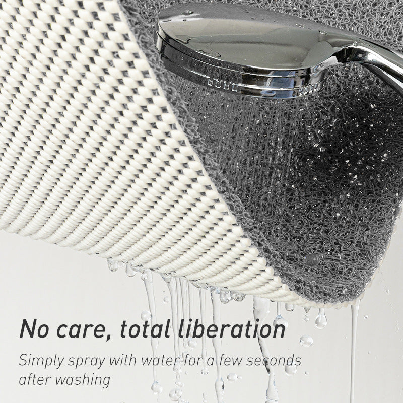 Gray Non-Slip Loofah-Style Bathroom Mat ??Quick-Dry and Soft 40*60cm