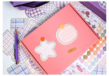 Kids Creative Journal Gift Set(Purple) - Notebook, Pen, Stickers, and Accessories - Side View