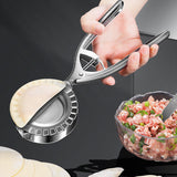 Stainless Steel Dumpling Maker with Handle - 304 Food-Grade Material - Front View