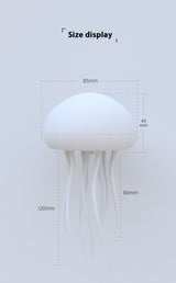 Hanging Style Jellyfish Shaped Night Light - 1000mAh Rechargeable LED Lamp - Top-Down View