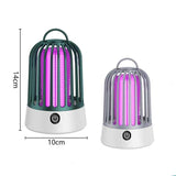 Gray Electric Mosquito Killer Lamp with Dual Modes - 1200MA USB Rechargeable - 45-Degree Angle