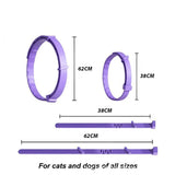 Purple Calming Collars for Dogs - Natural Stress Relief, Adjustable, 4 Pack - Side View