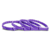 Purple Calming Collars for Dogs - Natural Stress Relief, Adjustable, 4 Pack - Top-Down View
