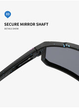UV400 Sports Sunglasses with Polarized TAC Lens - Black/Black - Top-Down View