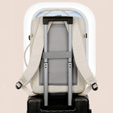 Large Capacity Travel Backpack with USB Charging Port - Black - Front View