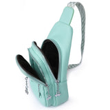 Waterproof Crossbody Sling Bag with Adjustable Strap - Yellow - Front View