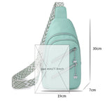 Waterproof Crossbody Sling Bag with Adjustable Strap - Yellow - Side View