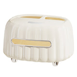 Multi-Functional Tissue Box Organizer with Storage Compartments - Green - Top-Down View