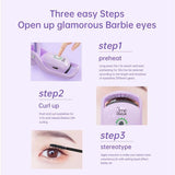 White Electric Heated Eyelash Curler - 3 Temperature Settings, Rechargeable, Compact Design - Side View