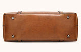 Elegant PU Leather Tote Bag with Detachable Strap - Green - 45-Degree Angle