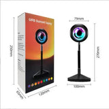 UFO RGB Sunset Projection Lamp with 16 Colors and Remote Control - Black - Front View