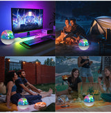 3W LED Acrylic Crystal Ball Night Light with Adjustable Colors - USB Powered - Side View