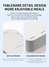 Kitchen Tableware Rack - Non-Punching Installation, Gray - 45-Degree Angle