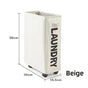 Rolling Laundry Basket with Wheels - 42L Capacity, Beige, 39*18.5*58CM