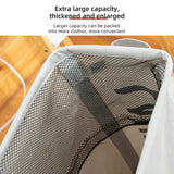 Rolling Laundry Basket with Wheels - 42L Capacity, Coffee, 39*18.5*58CM - 45-Degree Angle