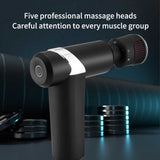 Cold & Heat Therapy Massage Gun with 5 Heads and 2000mAh Battery - Top-Down View