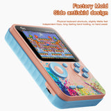 G5 Retro Handheld Game Console with 500 Classic Games - Sky Blue with gamepad - Front View
