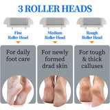 Rechargeable Electric Callus Remover with Adjustable Speeds and LED Display Dark Blue - Top-Down View