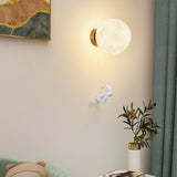 Astronaut Moon Wall Lamp with LED White Light,Diameter 15cm - Front View